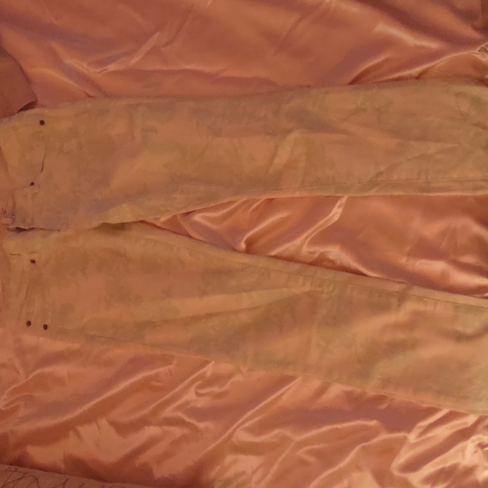 pants , patterns, creamy color , green  designs